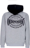 PRIMITIVE-Felpa-Cappuccio-Uomo-Global-Two-Tone-Hood-X-Independent-Grey-da-uomo