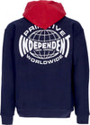 PRIMITIVE-Felpa-Cappuccio-Uomo-Global-Two-Tone-Hood-X-Independent-Navy-da-uomo