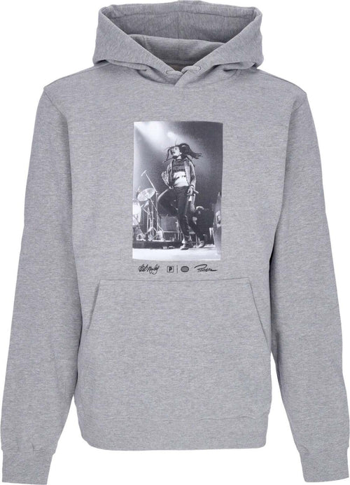 PRIMITIVE-Felpa-Cappuccio-Uomo-Heartache-Hoodie-X-Bob-Marley-Athletic-Heather-da-uomo