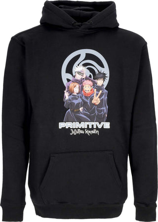 PRIMITIVE-Felpa-Cappuccio-Uomo-Jujutsu-United-Hoodie-X-Jujutsu-Kaisen-Black-da-uomo