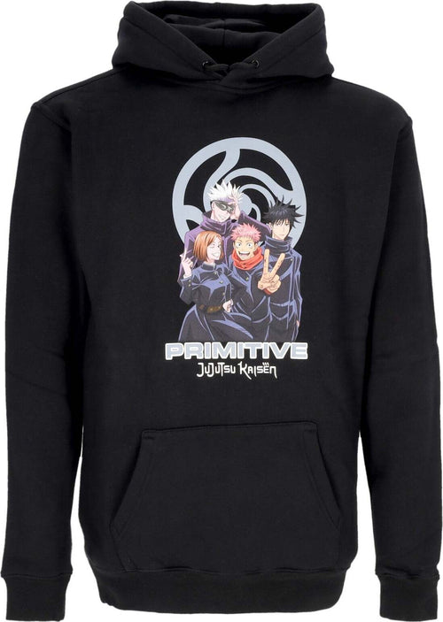 PRIMITIVE-Felpa-Cappuccio-Uomo-Jujutsu-United-Hoodie-X-Jujutsu-Kaisen-Black-da-uomo