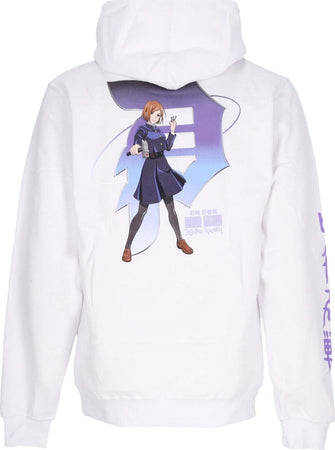 PRIMITIVE-Felpa-Cappuccio-Uomo-Nobara-Hoodie-X-Jujutsu-Kaisen-White-da-uomo