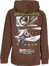 PRIMITIVE-Felpa-Cappuccio-Uomo-Scout-Hoodie-X-Attack-On-Titan-Brown-da-uomo
