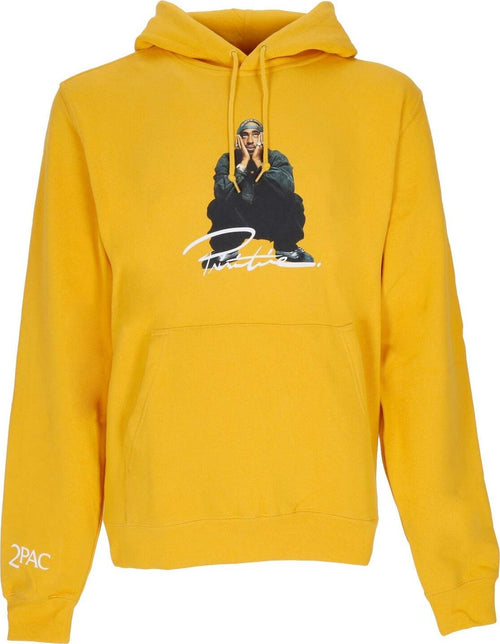 PRIMITIVE-Felpa-Cappuccio-Uomo-Shakur-Hood-X-Tupac-Gold-da-uomo