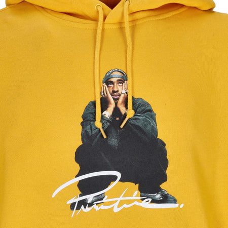 PRIMITIVE-Felpa-Cappuccio-Uomo-Shakur-Hood-X-Tupac-Gold-da-uomo