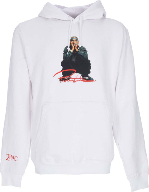 PRIMITIVE-Felpa-Cappuccio-Uomo-Shakur-Hood-X-Tupac-White-da-uomo