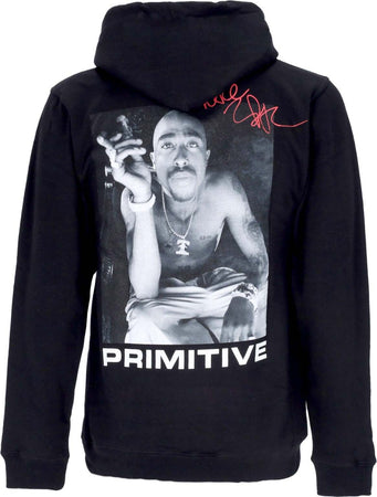 PRIMITIVE-Felpa-Cappuccio-Uomo-Smoke-Hood-X-Tupac-Black-da-uomo