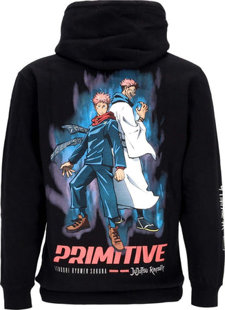 PRIMITIVE-Felpa-Cappuccio-Zip-Uomo-Itadori-Sukuna-Zip-Hoodie-X-Jujutsu-Kaisen-Black-da-uomo