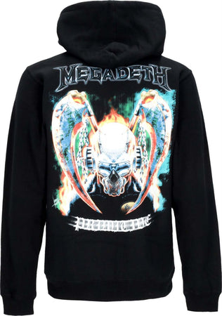 PRIMITIVE-Felpa-Cappuccio-Zip-Uomo-United-Zip-Hoodie-X-Megadeth-Black-da-uomo