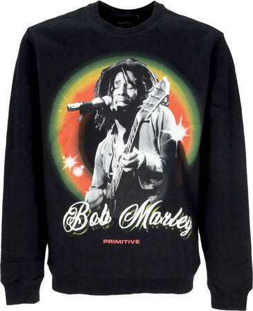 PRIMITIVE-Felpa-Girocollo-Uomo-Dreams-Crewneck-X-Bob-Marley-Black-da-uomo