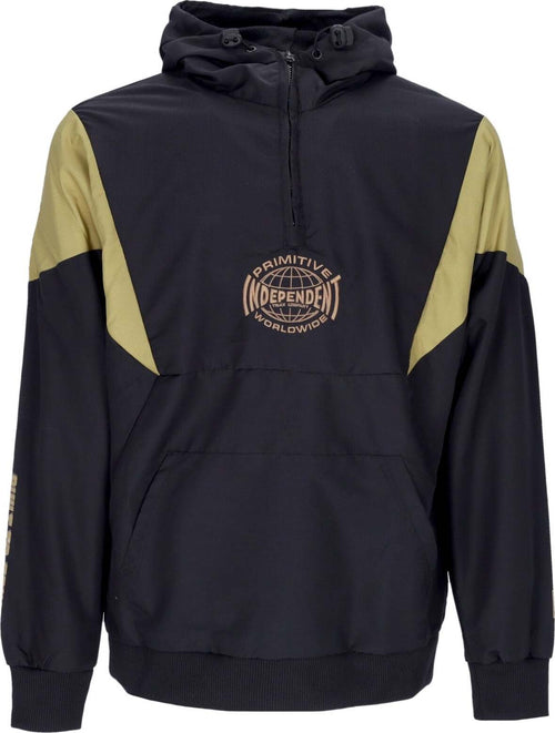 PRIMITIVE-Giacca-Tuta-Cappuccio-Uomo-Global-Tech-Jacket-X-Independent-Black-da-uomo