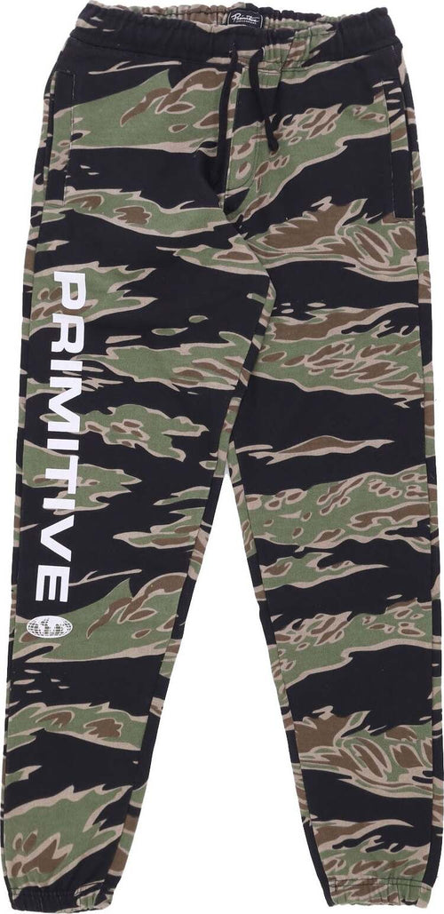 PRIMITIVE-Pantalone-Tuta-Felpato-Uomo-Tiger-Fleece-Pant-Green-da-uomo