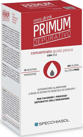 Primum-Depurativo-gusto-Pesca-–-Minidrink-integratore-alimentare-15-bustine-Specchiasol