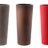 Vaso moderno Cilindro Schio Cono Essential in plastica da giardino per fiori e piante.