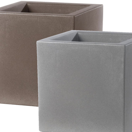 Vaso Moderno "Cubo Schio" Essential in plastica da giardino per fiori e piante