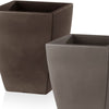 Vaso Quadrato Veneto Essential in plastica per fiori e piante da esterno e giardino.