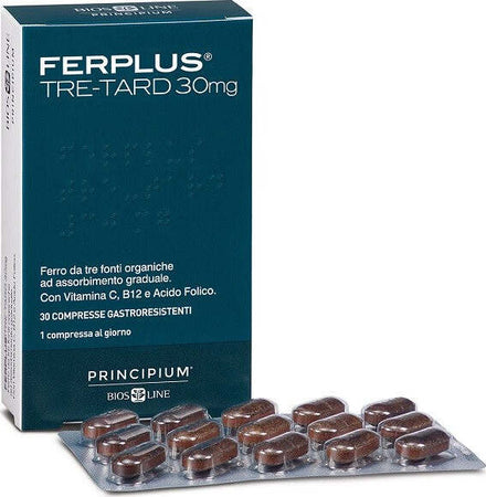 Principium-FerPlus-Tre-Tard-30mg-30-cpr-Bios-line-Integratore-Alimentare