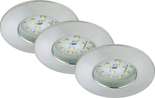 PRISMA---3-FARETTI-LED-DA-INCASSO-FISSI-3X5W-400LM-IP44---IN-PLASTICA-ROTONDI---COLORE-ALLUMINIO