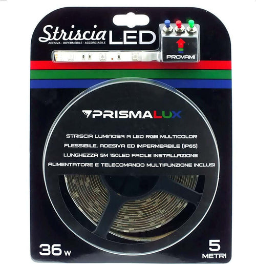 Prismalux LSK5MT65-RGB Striscia LED Multicolore Completa 36 W, Bianco, 8 x 5m Illuminazione/Illuminazione per interni/Illuminazione speciale/Nastri LED Scontolo.net - Potenza, Commerciovirtuoso.it