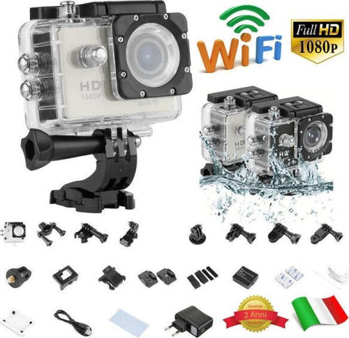 Pro Cam Sport Wifi Full Hd 1080p Action Camera Dv 12mp Videocamera Subacquea Y8 Elettronica/Foto e videocamere/Action camera e accessori/Action camera Trade Shop italia - Napoli, Commerciovirtuoso.it