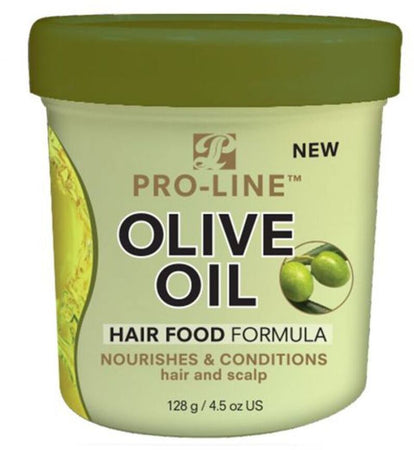 Pro-Line Olive Oil Hair Food Crema Rafforzante Capelli Secchi E Danneggiati 128 G Crema Idratante per Capelli Secchi E Danneggiati