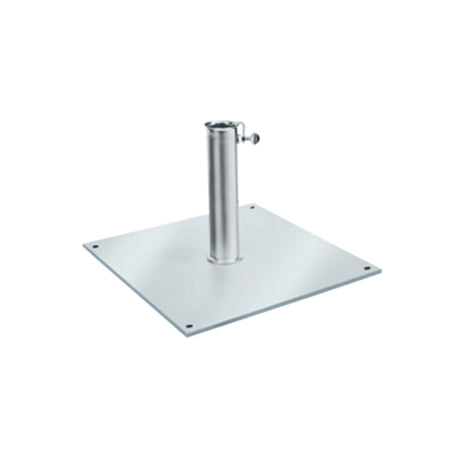 Base per fissaggio a terra per ombrelloni a palo centrale in acciaio zincato "Made In Italy"