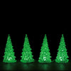Decorazione Albero illuminato in cristallo 3 colori per Villaggio di Natale e presepe, in Plastica da h 5 cm