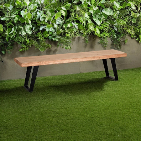 Panca in legno con struttura in metallo, per tavolo da 180 cm