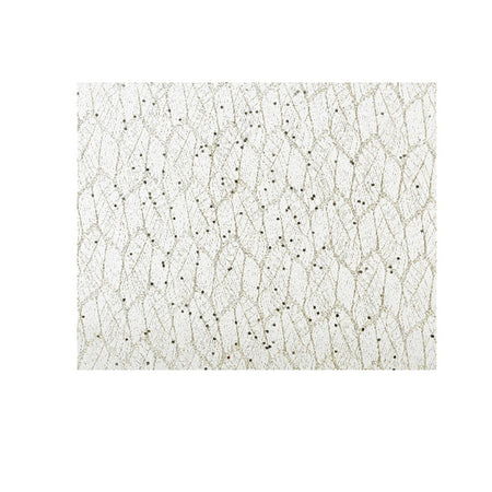 Tessuto oro retinato per decorazioni natalizie con glitter da 200 cm