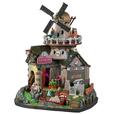 Decorazione Birrificio per la pietra tombale per Villaggio di Natale e presepe, in Resina da h 21 cm