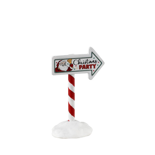 Decorazione Segnale della festa di Natale per Villaggio di Natale e presepe, in Metallo da h 3,1 cm