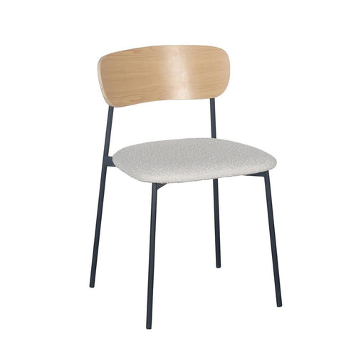 Sedia Genevieve con struttura in compensato, per arredo interno 46 x 49 x h 76,5 cm