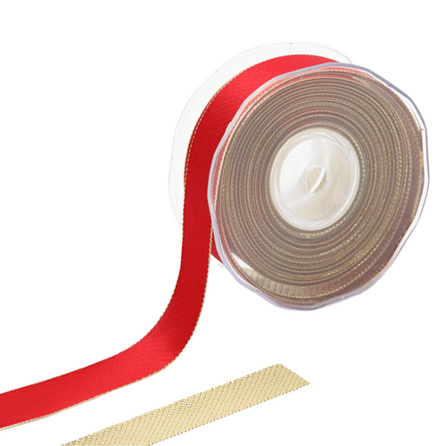 Nastro Classico bicolor retro oro per decorazioni e confezioni natalizie 10 mt