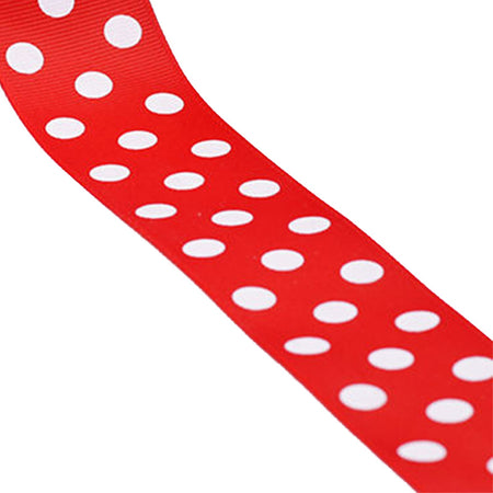 Nastro in tessuto decorativo, colore rosso e bianco, per confezioni regalo