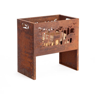 Braciere Belisma, in acciaio resistente alle alte temperature, color ruggine, per esterno