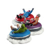 Decorazione Set famiglia di tubi di 3 per Villaggio di Natale e presepe, in Resina da h 6,7 cm