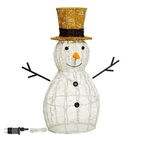 Pupazzo di neve 3D luminoso in acrilico con led bianco, decorazione per interno ed esterno