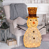 Pupazzo di neve 3D luminoso in acrilico con led bianco, decorazione per interno ed esterno
