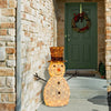 Pupazzo di neve 3D luminoso in acrilico con led bianco, decorazione per interno ed esterno