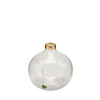 Vaso sferico in vetro Faccia con decorazione verde chiaro da Ø 12 cm