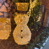 Pupazzo di neve 3D luminoso in acrilico con led bianco, decorazione per interno ed esterno