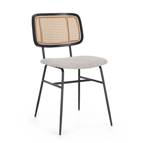 Sedia Glenna con struttura in acciaio verniciata a polvere epossidica, per arredo interno 45 x 59 x h 80,5 cm