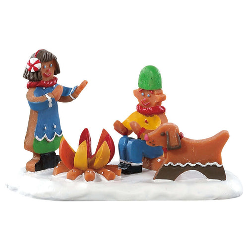 Decorazione Biscotti da falò per Villaggio di Natale e presepe, in Resina da h 4,2 cm