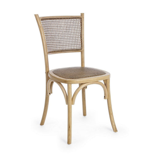 Sedia Carrel con struttura in legno di olmo, per arredo interno 45 x 53 x h 89 cm