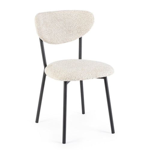 Sedia Ludmilla con struttura in acciaio verniciata a polvere epossidica, per arredo interno 47 x 50 x h 77,5 cm