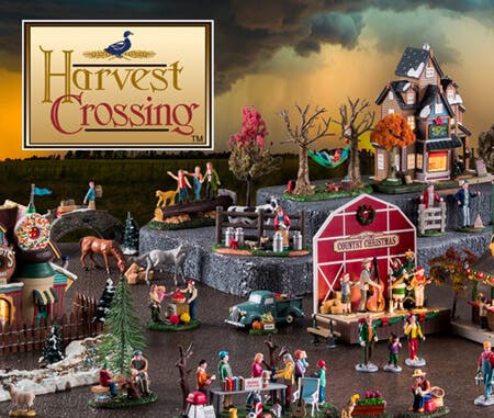 Decorazione "La felice foglia d'acero" per Villaggio di Natale e presepe, in Porcellana da h 12 cm