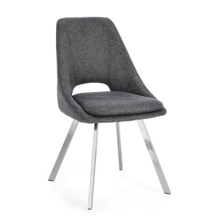 Sedia "Kashar" con struttura in compensato, per arredo interno 45 x 49,5 x h 85 cm