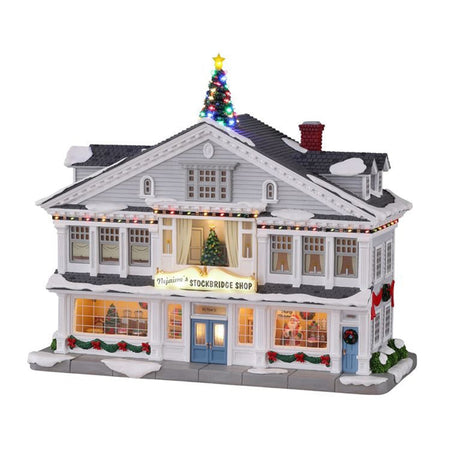 Decorazione "Nejaime's Stockbridge Shop" per Villaggio di Natale e presepe, in Resina da h 15,5 cm