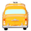 Taxi giallo in plastica, accessori per Villaggio di Natale da 4.2 x 4.1 x 10.3 cm