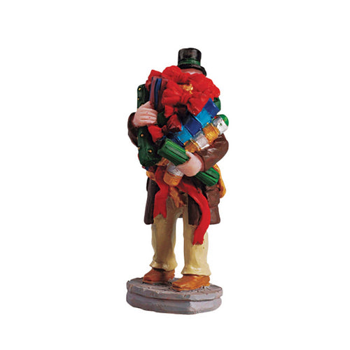 Decorazione Tutto avvolto per Villaggio di Natale e presepe, in Resina da h 2,7 cm